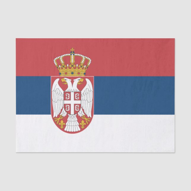 Papel De Seda Bandeira da Sérvia (Frente )