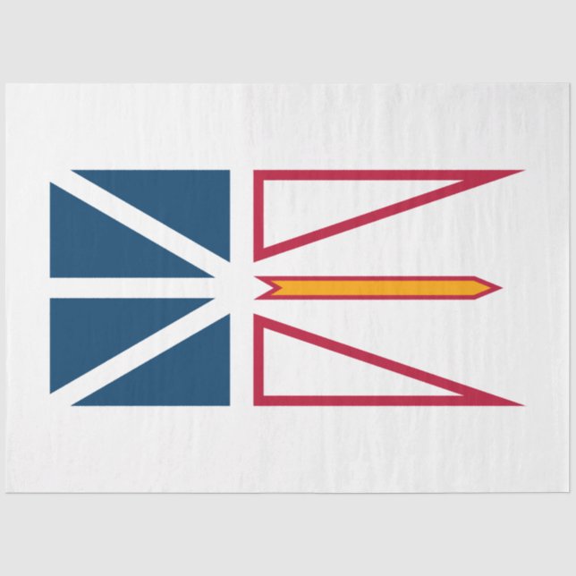 Papel De Seda Bandeira da Terra Nova e Labrador (Canadá) (Frente )