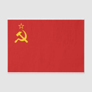 Papel De Seda Bandeira da União Soviética URSS Comunista Foice e