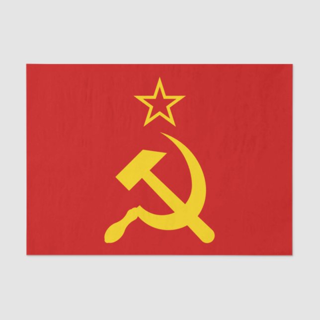 Papel De Seda Bandeira da URSS - Bandeira da União Soviética (Frente )