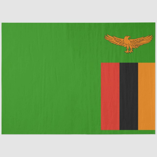 Papel De Seda Bandeira da Zâmbia (Frente )