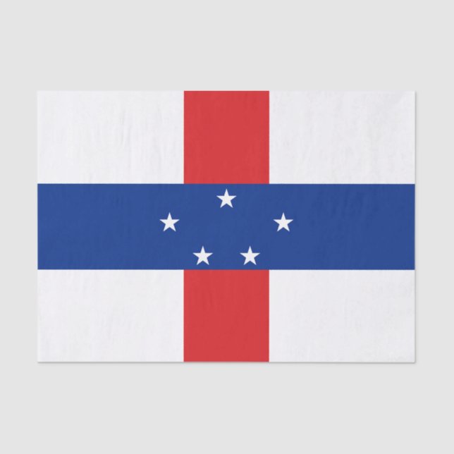 Papel De Seda Bandeira das Antilhas Neerlandesas (Frente )