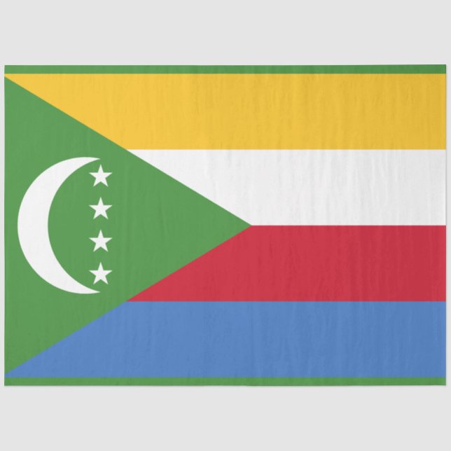 Papel De Seda Bandeira das Comores (Frente )