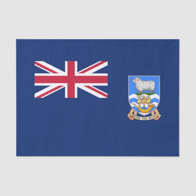 Papel De Seda Bandeira das Ilhas Falkland (Frente )