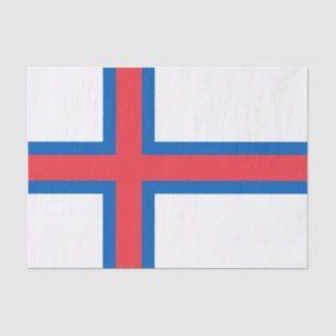 Papel De Seda Bandeira das Ilhas Faroé