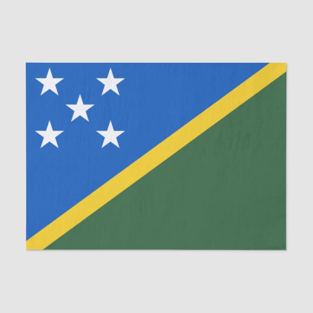Papel De Seda Bandeira das Ilhas Salomão (Frente )