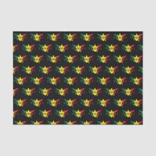 Papel De Seda Bandeira das Ilhas Virgens dos EUA   Verde Amarelo