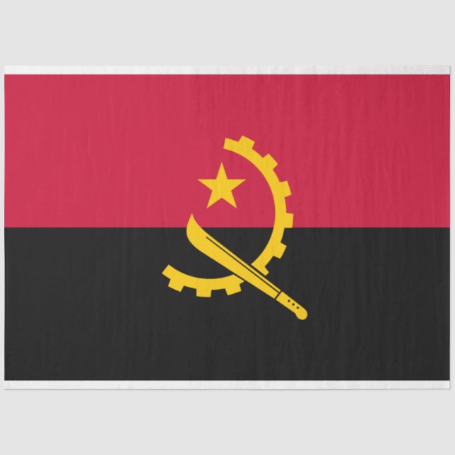 Papel De Seda Bandeira de Angola (Frente )