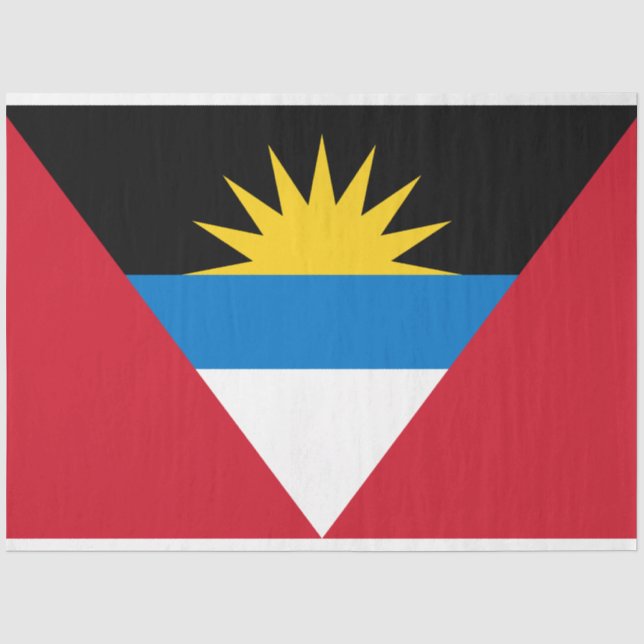 Papel De Seda Bandeira de Antígua e Barbuda (Frente )