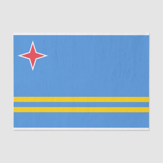 Papel De Seda Bandeira de Aruba (Frente )