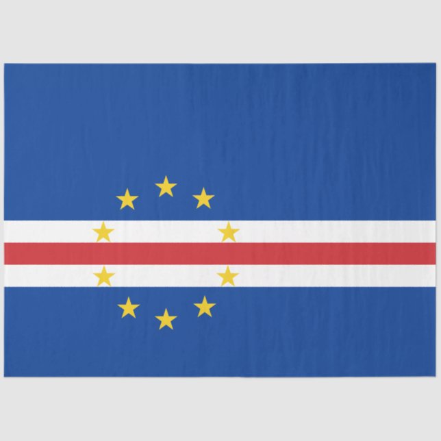 Papel De Seda Bandeira de Cabo Verde (Cabo Verde) (Frente )