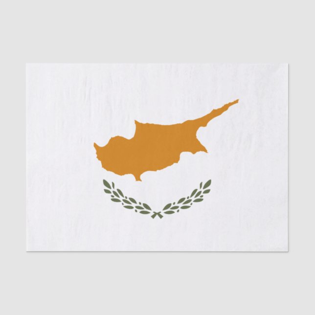 Papel De Seda Bandeira de Chipre (cipriota grego) (Frente )