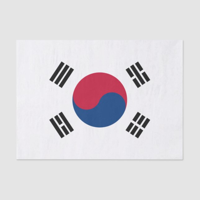 Papel De Seda Bandeira de Coreia do Sul (Frente )