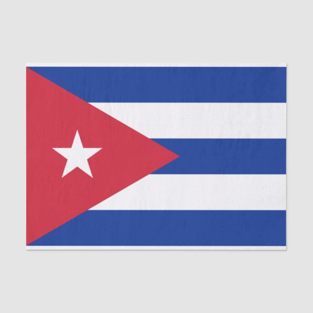 Papel De Seda Bandeira de Cuba (Frente )