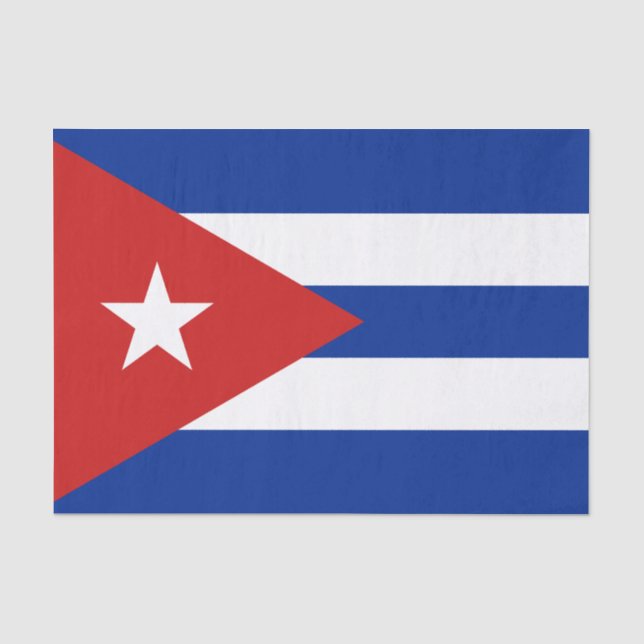 Papel De Seda Bandeira de Cuba (Frente )