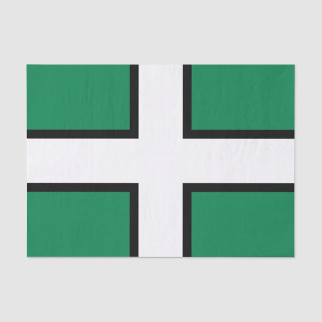 Papel De Seda Bandeira de Devon (distrito do Reino Unido) (Frente )