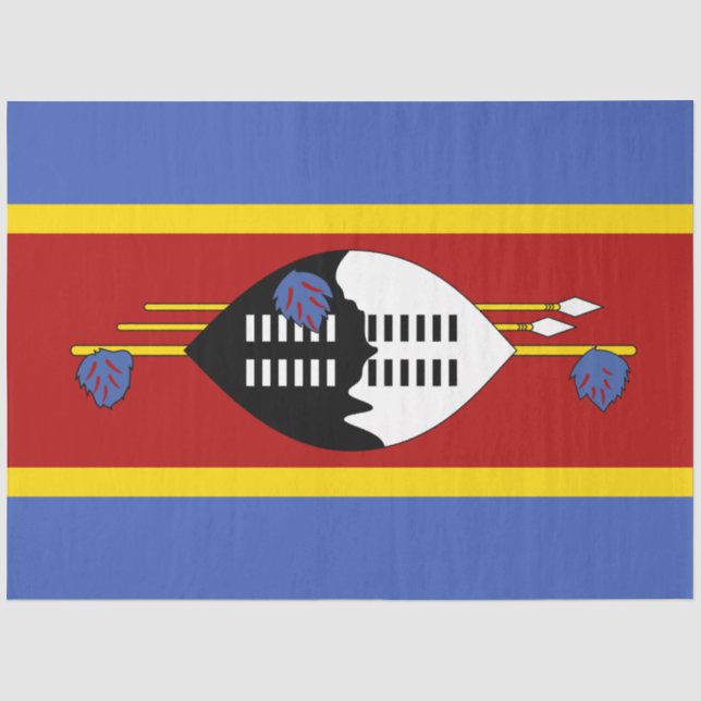 Papel De Seda Bandeira de Eswatini (Suazilândia) (Frente )