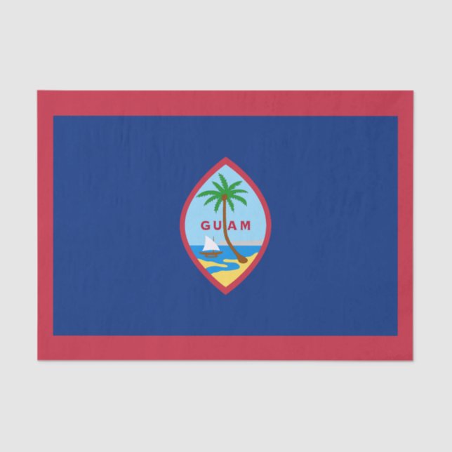Papel De Seda Bandeira de Guam (Frente )