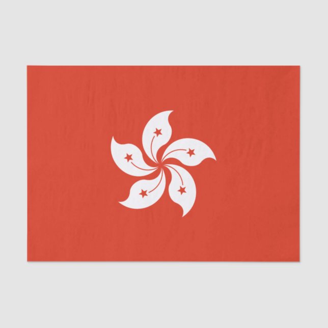 Papel De Seda Bandeira de Hong Kong (Frente )