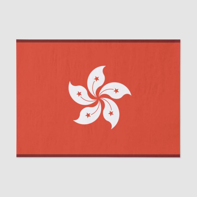 Papel De Seda Bandeira de Hong Kong (Frente )