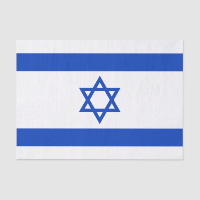 Papel De Seda Bandeira de Israel (Frente )