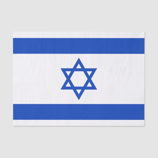 Papel De Seda Bandeira de Israel (Frente )