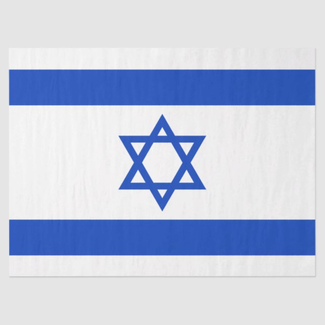 Papel De Seda Bandeira de Israel (Frente )