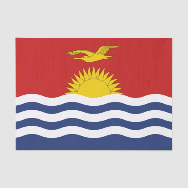 Papel De Seda Bandeira de Kiribati (Frente )