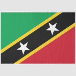 Papel De Seda Bandeira de Kitts e Nevis Santos (Caribe)