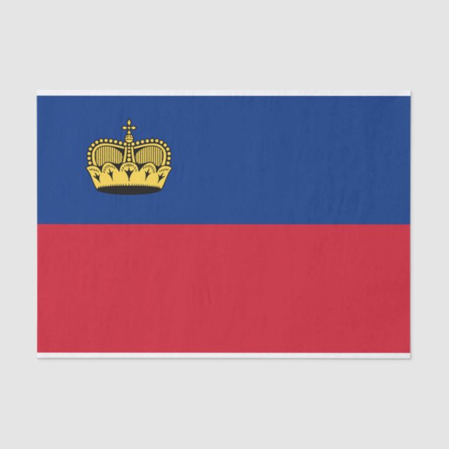 Papel De Seda Bandeira de Liechtenstein (Frente )