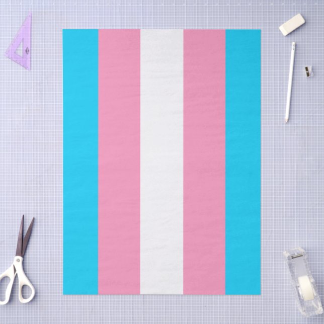 Papel De Seda Bandeira de Listras Transgênero Aniversário (Arte )