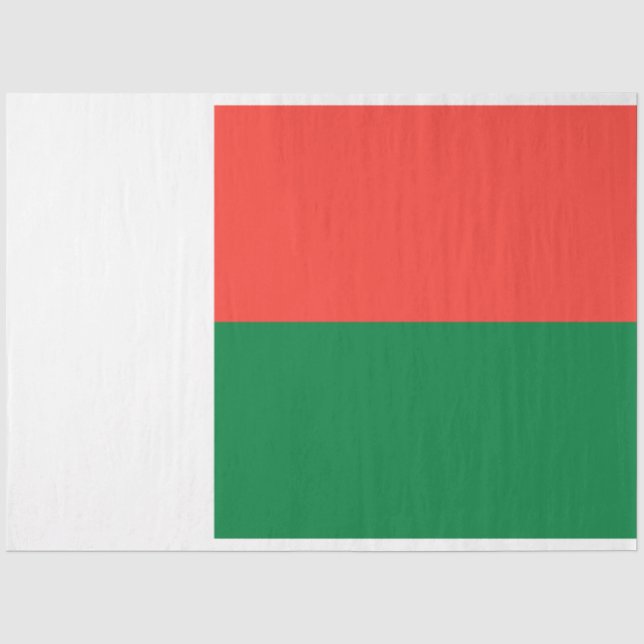 Papel De Seda Bandeira de Madagáscar (Frente )