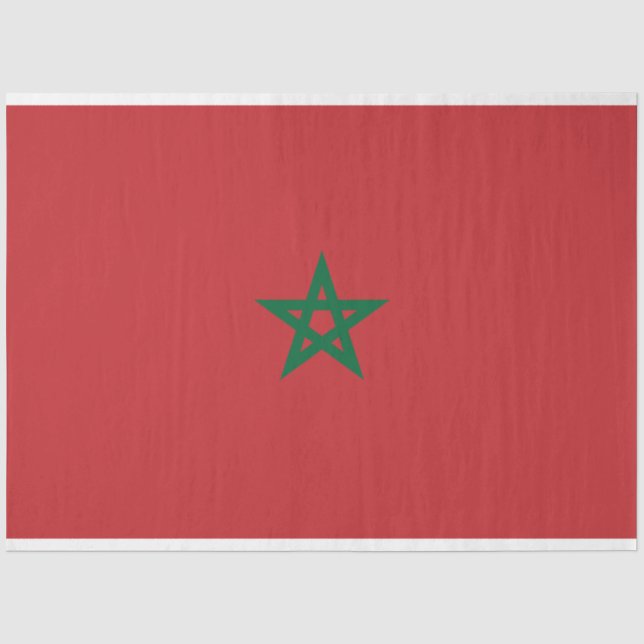 Papel De Seda Bandeira de Marrocos (Frente )