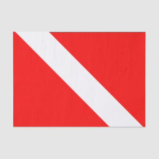 Papel De Seda Bandeira de Mergulho Mergulhador Mergulhador Abaix