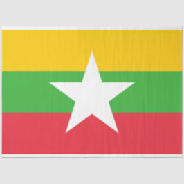 Papel De Seda Bandeira de Mianmar (Birmânia)