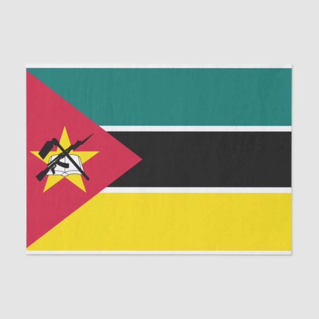 Papel De Seda Bandeira de Moçambique (Frente )