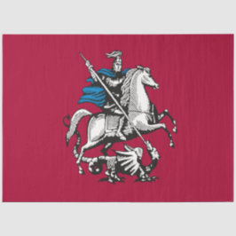 Papel De Seda Bandeira de Moscou (capital russa)