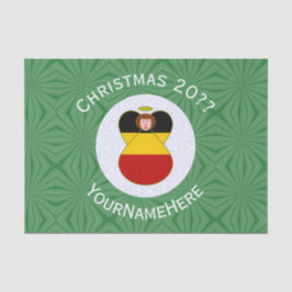 Papel De Seda Bandeira de Natal do Anjo Alemão Personalizada