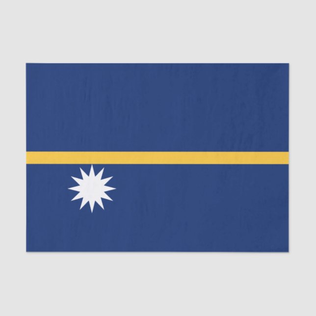 Papel De Seda Bandeira de Nauru (Frente )