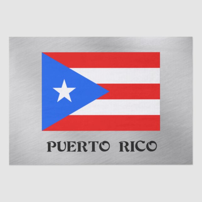 Papel De Seda Bandeira de Porto Rico (Frente )