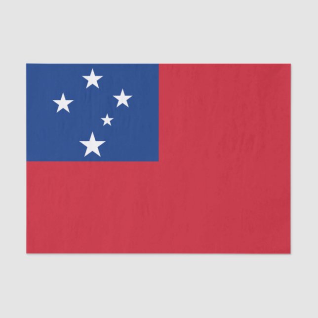 Papel De Seda Bandeira de Samoa (Frente )