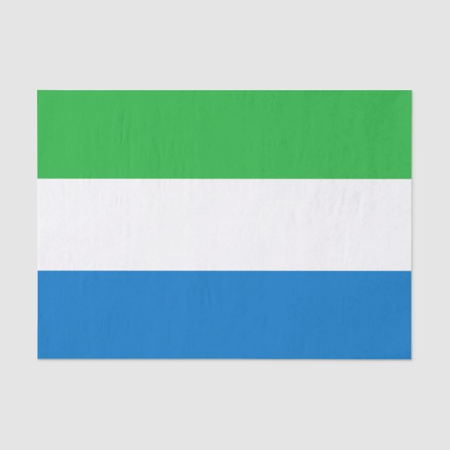 Papel De Seda Bandeira de Serra Leoa (Frente )