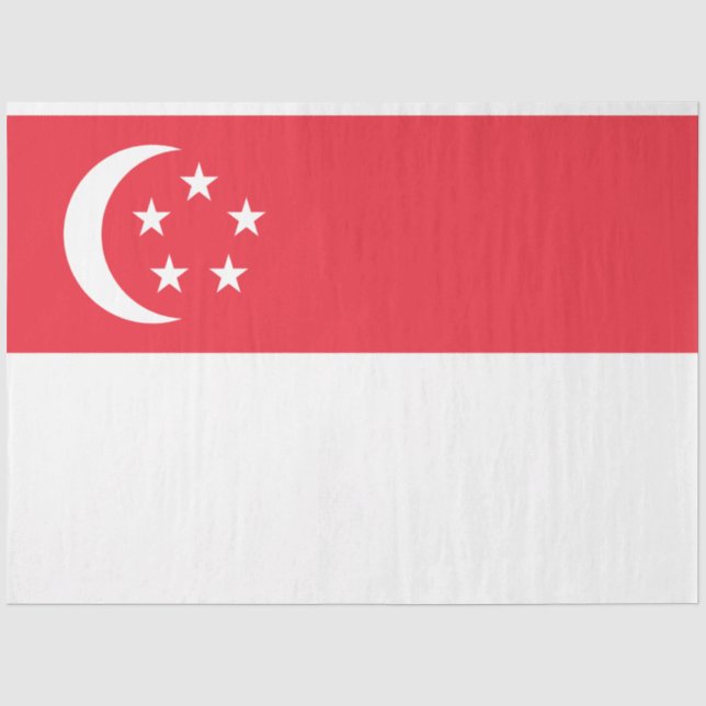 Papel De Seda Bandeira de Singapura (Frente )