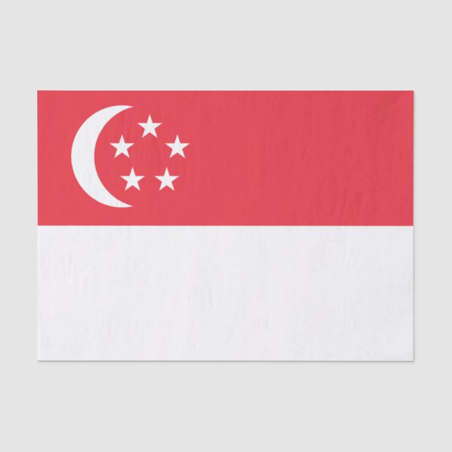 Papel De Seda Bandeira de Singapura (Frente )