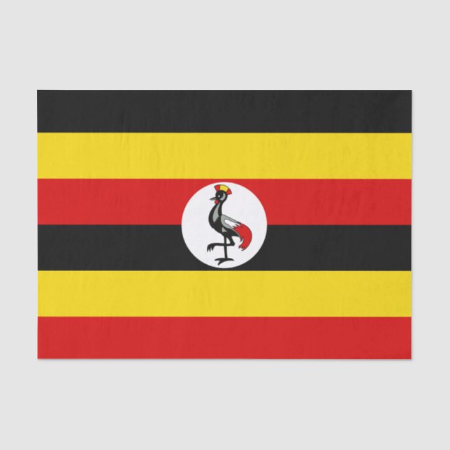 Papel De Seda Bandeira de Uganda (Frente )