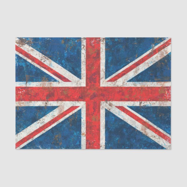 Papel De Seda Bandeira de Union Jack (Frente )
