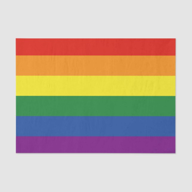 Papel De Seda Bandeira do arco-íris do orgulho gay (Frente )