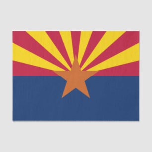 Papel De Seda Bandeira do Arizona: Estrela Cadente Sol, O Estado