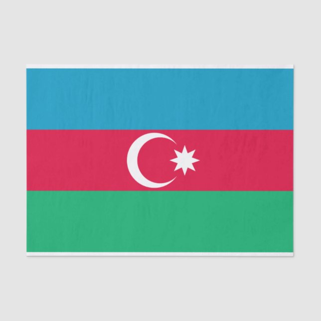 Papel De Seda Bandeira do Azerbaijão Patriótico (Frente )