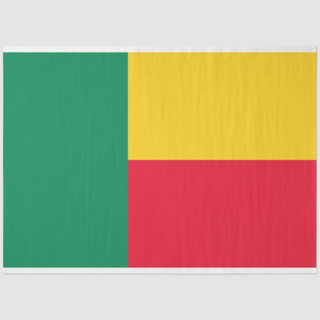 Papel De Seda Bandeira do Benim (África) (Frente )